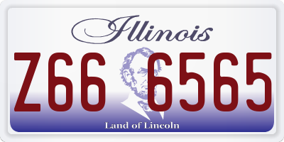 IL license plate Z666565
