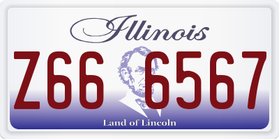 IL license plate Z666567