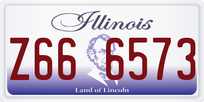 IL license plate Z666573