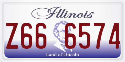 IL license plate Z666574