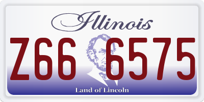 IL license plate Z666575
