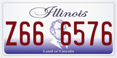 IL license plate Z666576