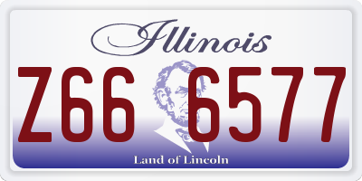 IL license plate Z666577