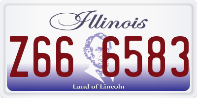 IL license plate Z666583