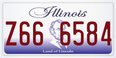 IL license plate Z666584