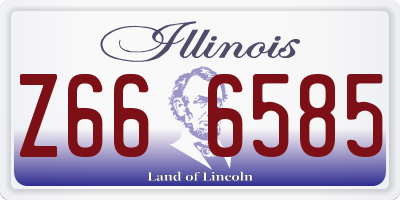 IL license plate Z666585