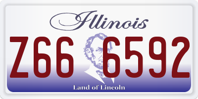 IL license plate Z666592