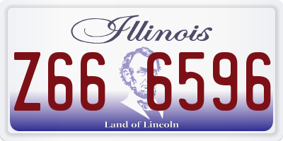 IL license plate Z666596