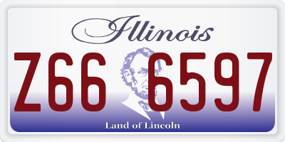 IL license plate Z666597