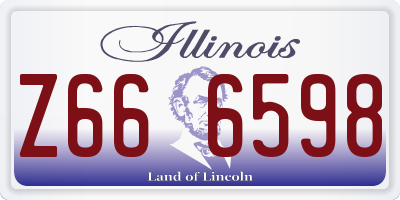 IL license plate Z666598