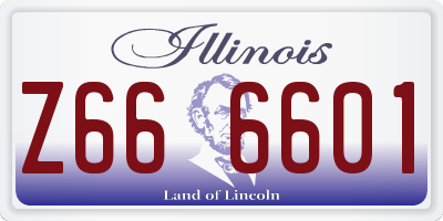 IL license plate Z666601