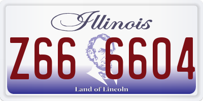 IL license plate Z666604