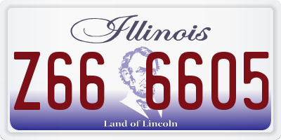 IL license plate Z666605