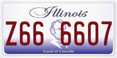 IL license plate Z666607