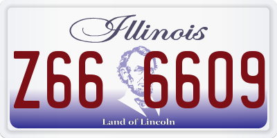 IL license plate Z666609