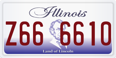 IL license plate Z666610