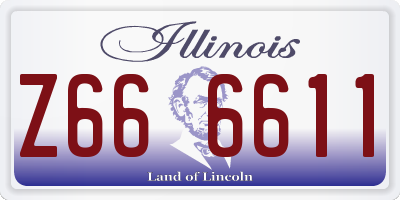 IL license plate Z666611