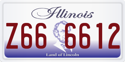 IL license plate Z666612