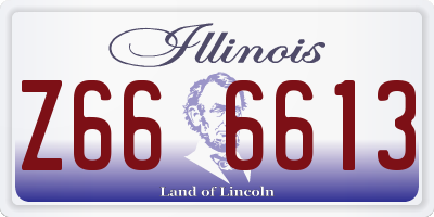 IL license plate Z666613