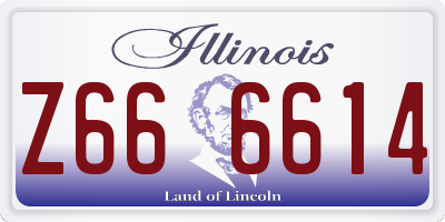 IL license plate Z666614