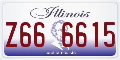 IL license plate Z666615