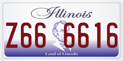 IL license plate Z666616