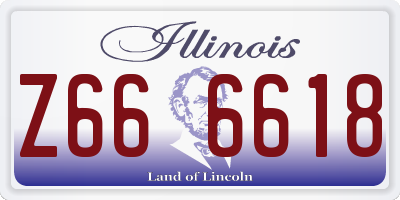 IL license plate Z666618