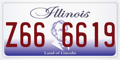IL license plate Z666619