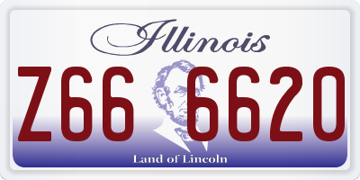 IL license plate Z666620