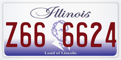 IL license plate Z666624