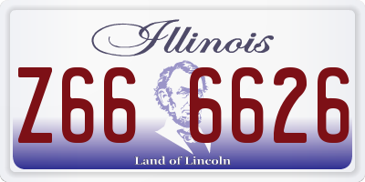 IL license plate Z666626