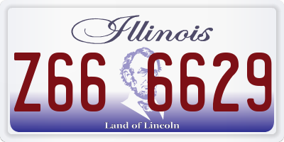 IL license plate Z666629