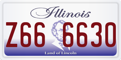 IL license plate Z666630