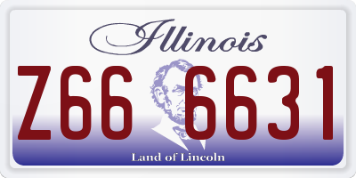 IL license plate Z666631