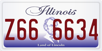 IL license plate Z666634