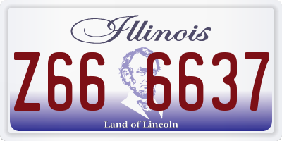 IL license plate Z666637