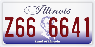 IL license plate Z666641