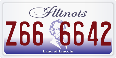 IL license plate Z666642