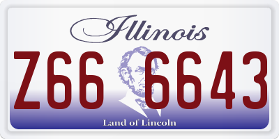 IL license plate Z666643
