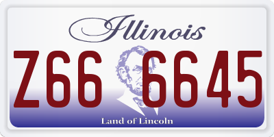 IL license plate Z666645