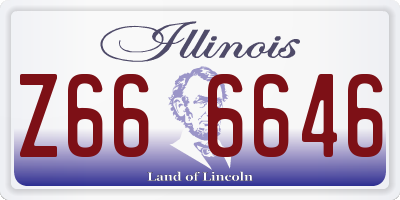 IL license plate Z666646