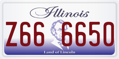 IL license plate Z666650