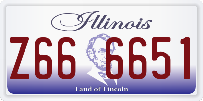 IL license plate Z666651