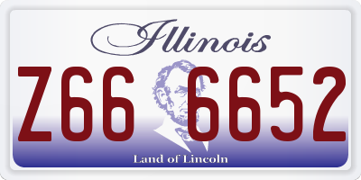 IL license plate Z666652