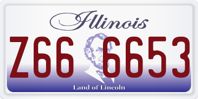 IL license plate Z666653