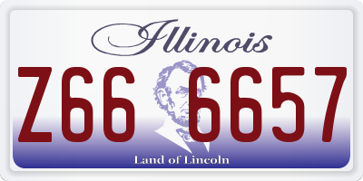 IL license plate Z666657