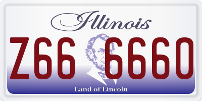 IL license plate Z666660
