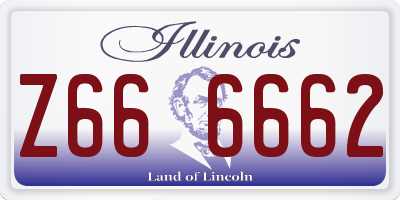IL license plate Z666662