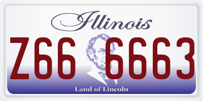 IL license plate Z666663