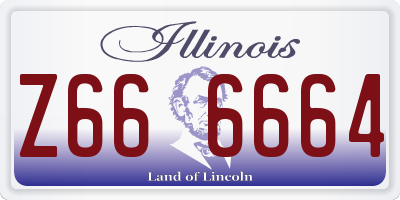 IL license plate Z666664